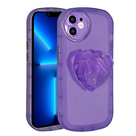 Apple iPhone 11 Kılıf Kamera Korumalı Pop Soketli Renkli Zore Ofro Kapak-Mor