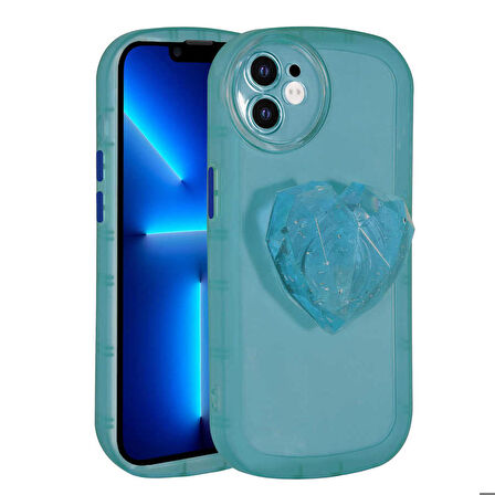 iPhone 11 Uyumlu Kamera Korumalı Pop Soketli Renkli Zore Ofro Kapak-Mavi