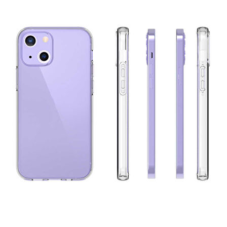 iPhone 14 Plus Uyumlu Zore Süper Silikon Kılıf-Renksiz