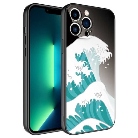 iPhone 12 Pro Max Uyumlu Kamera Korumalı Desenli Sert Silikon Zore Epoksi Kılıf-NO9