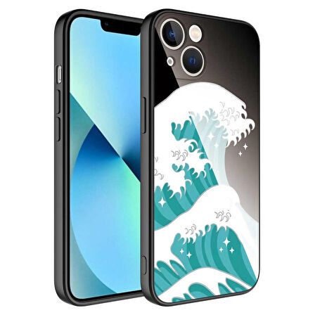 iPhone 13 Uyumlu Kamera Korumalı Desenli Sert Silikon Zore Epoksi Kapak-NO9