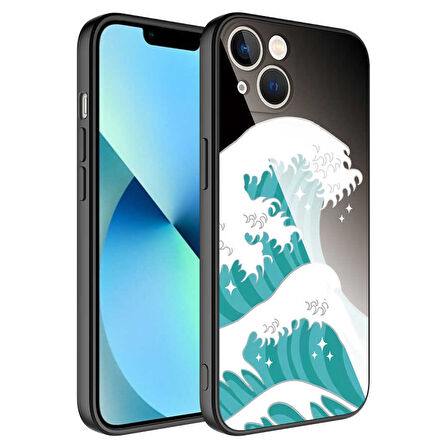 iPhone 13 Uyumlu Kamera Korumalı Desenli Sert Silikon Zore Epoksi Kılıf-NO9