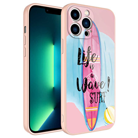 iPhone 13 Pro Max Uyumlu Kamera Korumalı Desenli Sert Silikon Zore Epoksi Kılıf-NO10