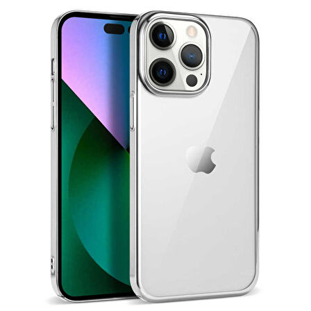 iPhone 14 Pro Max Uyumlu Zore Pixel Kapak-Gümüş