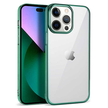 iPhone 14 Pro Uyumlu Zore Pixel Kapak-Koyu Yeşil