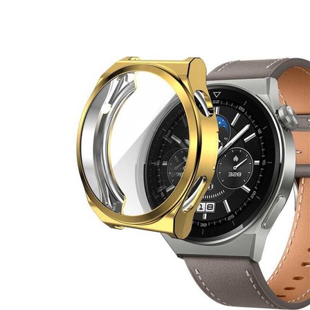 Huawei Watch GT 3 Pro 46mm NRTK Watch Gard 02 Koruyucu Silikon - Gold