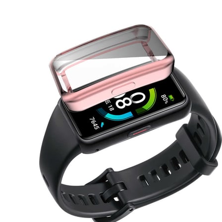 Huawei Band 6 NRTK Watch Gard 09 Koruyucu Silikon - Gold
