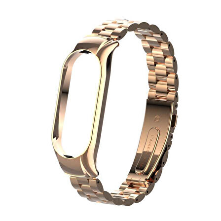 Xiaomi Mi Band 7 Uyumlu KRD-04 Metal Zore Kordon-Gold