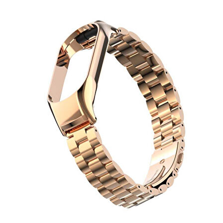 Xiaomi Mi Band 7 Uyumlu KRD-04 Metal Zore Kordon-Gold