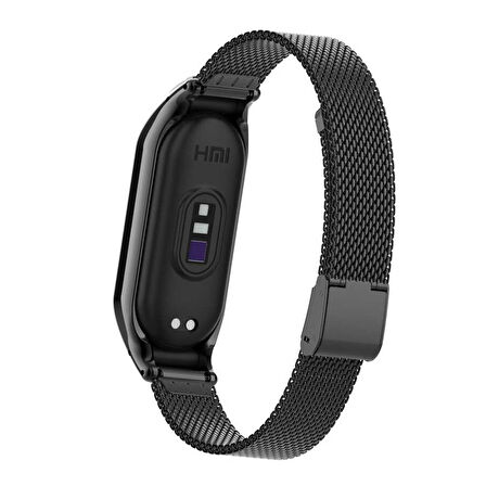 Xiaomi Mi Band 7 Uyumlu KRD-06 Metal Zore Kordon-Siyah