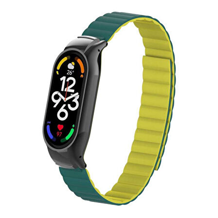 Xiaomi Mi Band 7 Uyumlu KRD-69 Zore Kordon-Siyah-Turuncu
