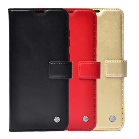 Reeder S19 Max Kılıf Zore Kar Deluxe Kapaklı Kılıf-Kırmızı