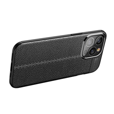 iPhone 14 Pro Kılıf Deri Görünümlü Silikon Kamera Korumalı Üstün Koruma Novatech