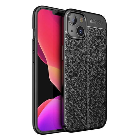iPhone 14 Plus Kılıf Deri Görünümlü Silikon Kamera Korumalı Üstün Koruma SystemCom