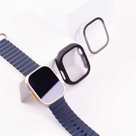 Watch 7 45mm Şeffaf Kasa ve Ekran Koruyucu NRTK Watch Gard 13 - Renksiz