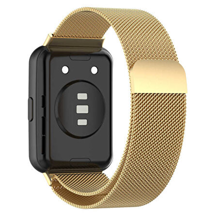 Huawei Watch Fit 2 Uyumlu KRD-01 Metal Zore Kordon-Siyah