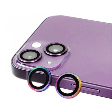 iPhone 14 Uyumlu ​MKST CL-07 Kamera Koruyucu-Colorful