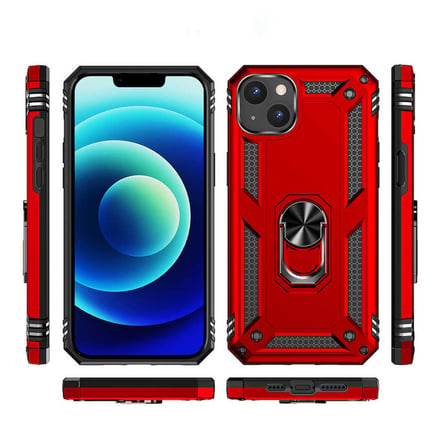 iPhone 14 Kılıf Kamera Koruyucu Manyetik Standlı Tank Koruma Novatech