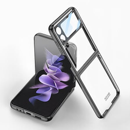 Lexroo Galaxy Z Flip 4 Kıpta Lensli İnce Kılıf - Siyah