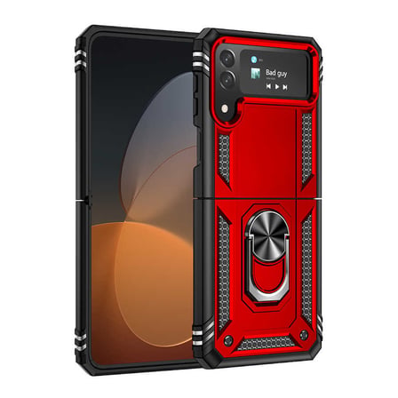 Galaxy Z Flip 4 Kılıf Kamera Koruyucu Manyetik Standlı Tank Koruma MNC