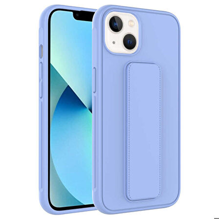 iPhone 14 Plus Uyumlu Zore Qstand Kapak-Lila