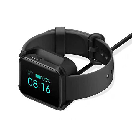 SystemCom Siyah Xiaomi Redmi Watch (Mi Watch Lite) Usb  Uyumlu Şarj Kablosu -Zore