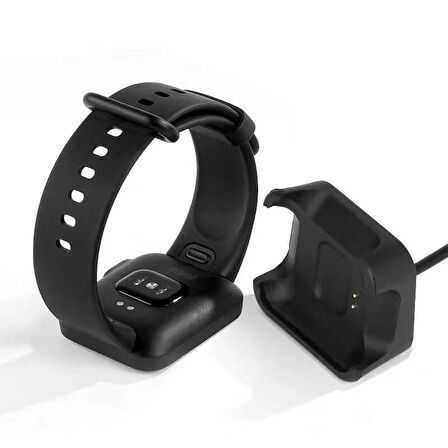 SystemCom Siyah Xiaomi Redmi Watch (Mi Watch Lite) Usb  Uyumlu Şarj Kablosu -Zore