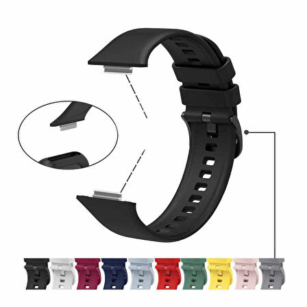 Huawei Watch Fit 2 KRD-43 Uyumlu Zore Kordon-Sarı