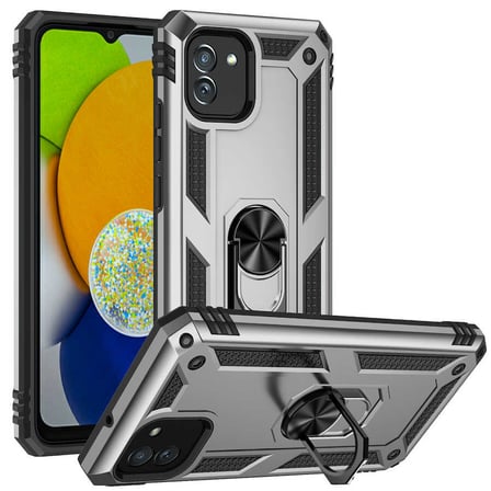 Galaxy A03 Kılıf Kamera Koruyucu Manyetik Standlı Tank Koruma Novatech