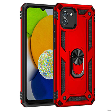 Galaxy A03 Uyumlu Zore Vega Kapak-Kırmızı