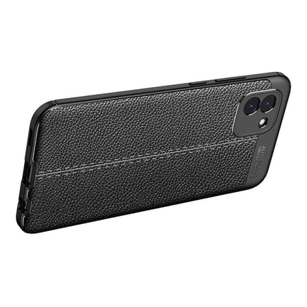 Galaxy A03 Kılıf Deri Görünümlü Silikon Kamera Korumalı Üstün Koruma Novatech