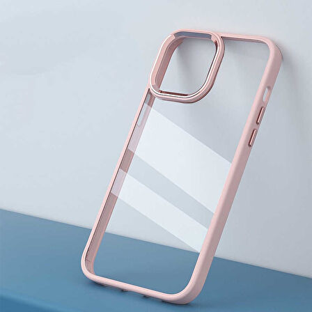Apple iPhone 14 Pro Max Kılıf Zore Krom Kapak-Lacivert