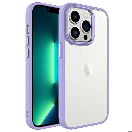 iPhone 14 Pro Uyumlu Zore Krom Kapak-Lila