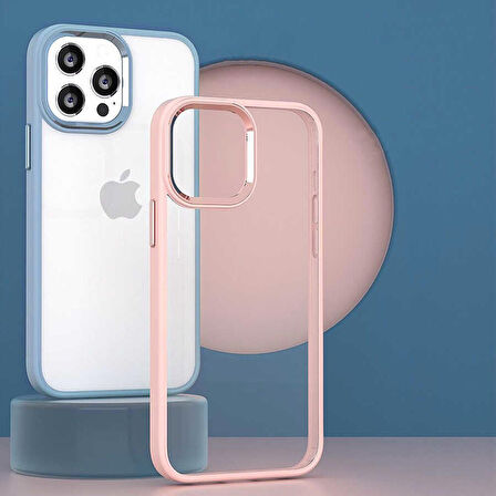 iPhone 14 Plus Uyumlu Zore Krom Kapak-Siyah
