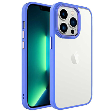 iPhone 14 Pro Uyumlu Zore Krom Kapak-Lavendery Gray