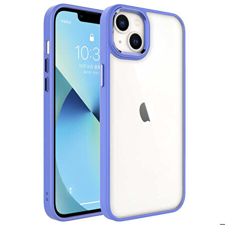 iPhone 14 Plus Uyumlu Zore Krom Kapak-Lavendery Gray