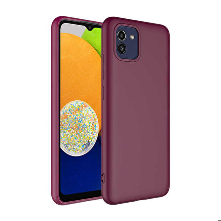 Galaxy A03 Uyumlu Zore Mara Lansman Kapak-Koyu Mor