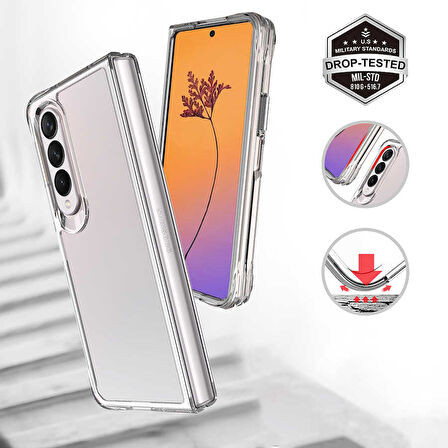Galaxy Z Fold 4 Uyumlu Zore Vonn Kılıf-Renksiz