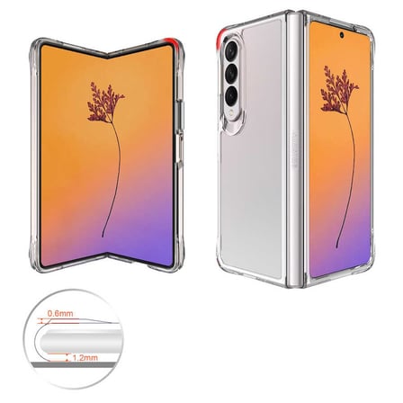 Galaxy Z Fold 4 Kılıf Ultra İnce Sararmaz Sert Mika Kamera Yükseltili Novatech