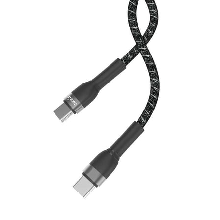 Siyah Shira Serisi Type-c to Type-c PD Kablo 30 Cm-Zore