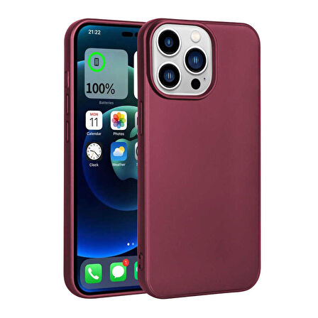 iPhone 14 Pro Uyumlu Zore Premier Silikon Kapak-Mürdüm
