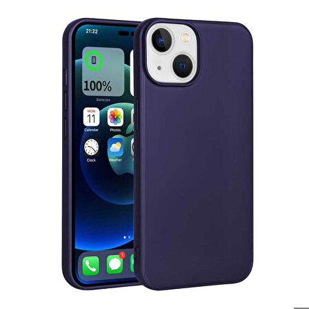 iPhone 14 Plus Uyumlu Zore Premier Silikon Kapak-Lacivert