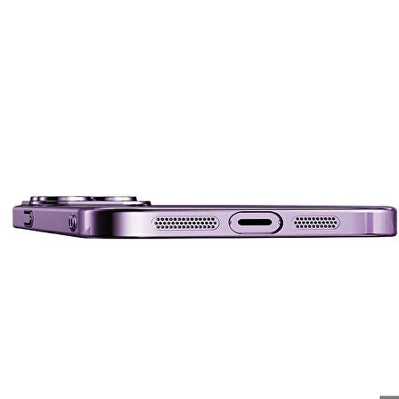 iPhone 14 Pro Max Uyumlu Sert PC Renkli Çerçeveli Zore Riksos Kapak-Mavi