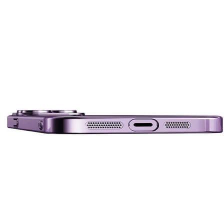 iPhone 14 Pro Max Uyumlu Sert PC Renkli Çerçeveli Zore Riksos Kılıf-Rose Gold
