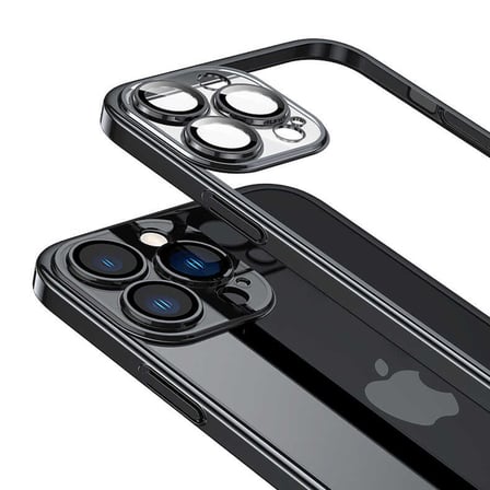iPhone 13 Pro Max Uyumlu Sert PC Renkli Çerçeveli Zore Riksos Kılıf-Mavi