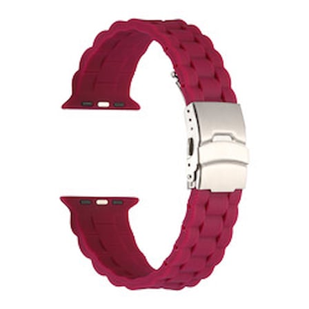 Lexroo Apple Watch Ultra 49mm Kordon Silikon Strap Kayış - Koyu Mor