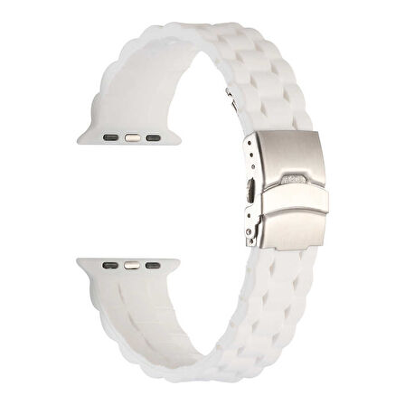 Watch 44mm KRD-72 Uyumlu Zore Kordon-Beyaz