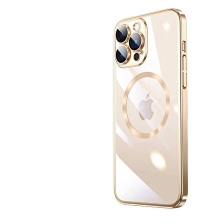 Apple iPhone 13 Pro Kılıf Wireless Şarj Özellikli Sert PC Zore Riksos Magsafe Kapak