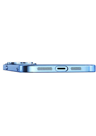 iPhone 13 Pro Max Uyumlu Wireless Şarj Özellikli Sert PC Zore Riksos Magsafe Kılıf-Mavi
