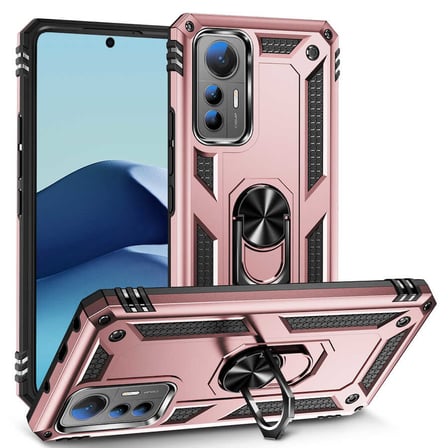 Xiaomi Mi 12 Lite Kılıf Kamera Koruyucu Manyetik Standlı Tank Koruma Alan Tech